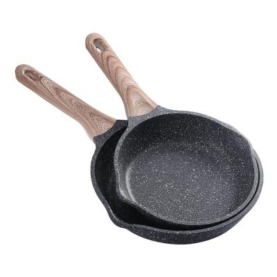 China American Style Granite Pan Set 2 PCS Shallow Frying Pan Set 20cm 28cm for sale