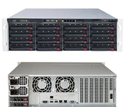 China 12G SAS 3U Supermicro Superstorage Server6039p-e1cr16h 16x SATA/SAS LSI 3108 Dubbel 10 Gigabit Ethernet Te koop