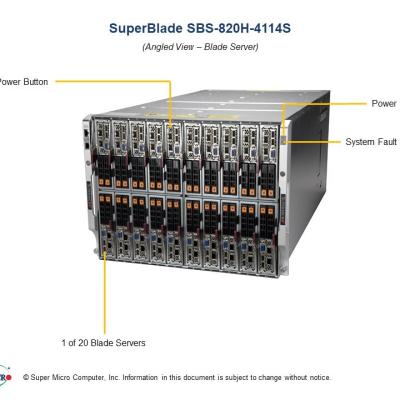 China Front Access Supermicro Superblade Storage-Server sbs-820h-4114S A+ Te koop