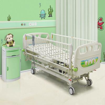 China Cheap 3function Handle Adjustable Electric Control Bed Metal Hospital Medical Children Kids Care Hospital Equipment for sale