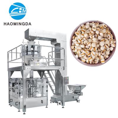 China High Speed ​​Food Semen Coicis Raw Beans Rotary Packing Machine For Premade Bag for sale