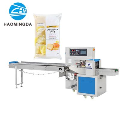 China Food Meal Replacement Cake Bread Sandwich Biscuit Semi-automatic Flow Packaging Machine for sale