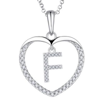 China Women Jewelry 2021 Newest Fashion ZIRCON Letter F FASHION Necklace Initial Letter Pendant Necklace for sale