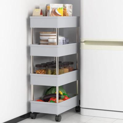 China High quality hot sale viable plastic shelf with rotating drawer plastic organizer vegetable and fruit storage basket for sale