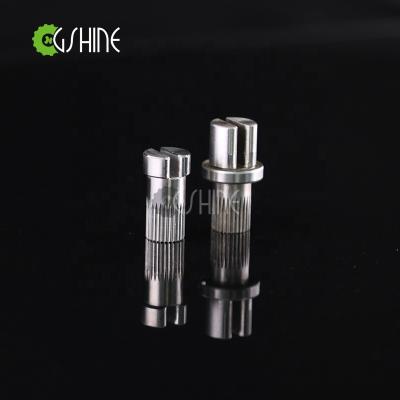 China Industrial Equipment 304L STAINLESS STEEL Knurling Shaft With Locating Slot For Spring Holder And Fixing for sale