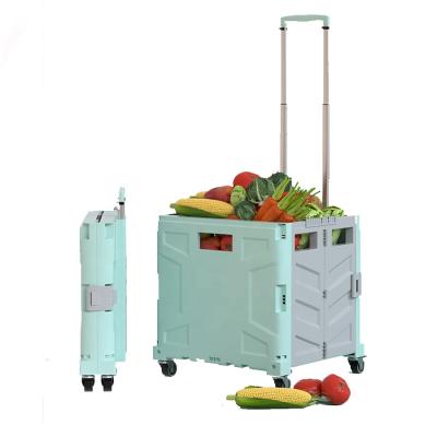 China Durable Eco-friendly Reusable Folding Market Shopping Trolley Trolley Shopping Bag With Wheels for sale