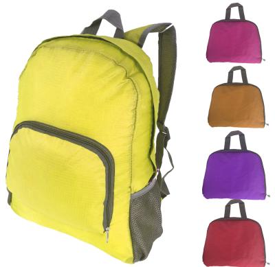 China Waterproof 13 Inch Multicolor Light 210D Waterproof Foldable School Nylonl Packable Backpacks Bag for sale