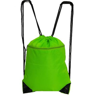 China Alibaba Waterproof China Customized Zipper Closure Good Quality Standard Size Outdoor Drawstring Bag for sale