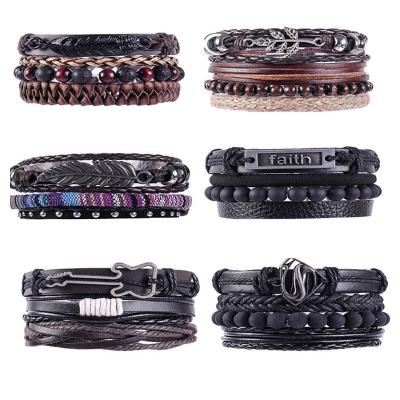 China Hot Selling BOHEMIA Muliti-Layer Fashion Bracelets And Bangles Set For Women Men Promotional Gift for sale