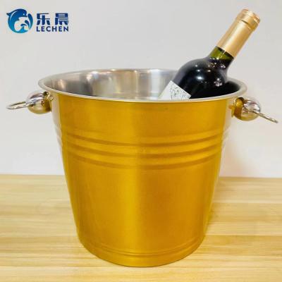 China Sustainable Stainless Steel Champagne Bucket Ice Bucket Water Bucket For Household Or Hotels And Restaurants for sale