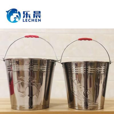 China Sustainable Bucket Stainless Steel Water Bucket 6L7L8L10L12L16L20L Metal Bucket for sale