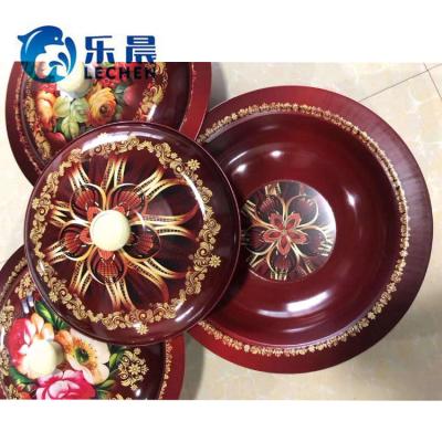 China Sustainable Food Vegetable/Kitchenware/Basin Tin Box Tin Pots Iron Washing With Cover Basin Bolw With Lid for sale