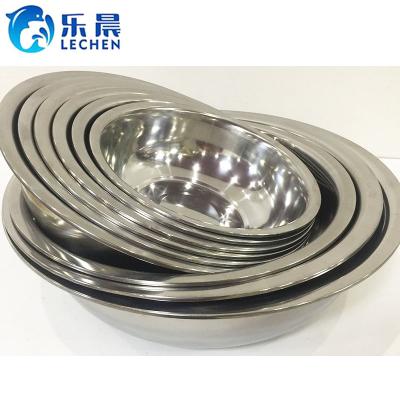 China 50cm Stainless Steel Bowl Face Lavatory Bowl Sustainable Metal Round S/S 410 Bowl For Kitchen for sale