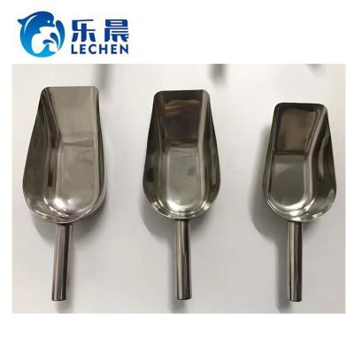 China Durable Ice Scoop Shaft Shovel Stainless Steel Dry Goods Dry Bin Candy Spice Scoop Grain Shovel for sale