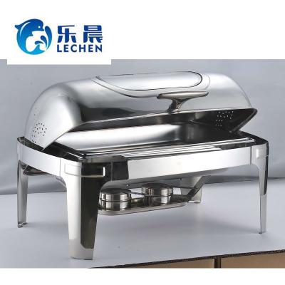 China Modern Desgin Stainless Steel Buffet Trays Chafing Dish Hotel Supplies Shake Stove Combo, With Single/Double Basin for sale