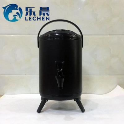 China Modern Stainless Steel Milk Tea Barrel Milk Tea Bucket Heat Preservation Barrel Beverage Dispenser Pure Stainless Steel Color for sale