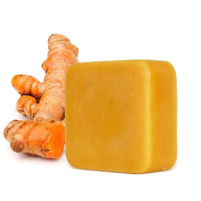 China Custom Ginger Turmeric Turmeric Soap For Turmeric Soap Anti Acne Removal Natural Organic Handmade Face Body Base Cleansing Hand for sale