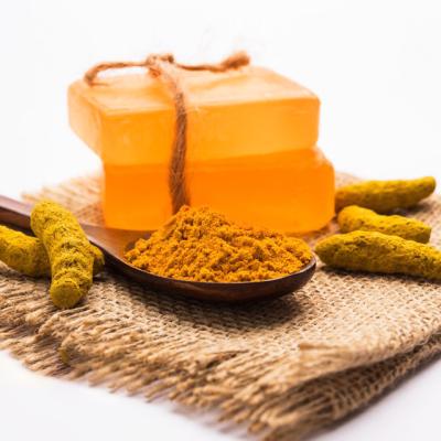 China Factory Custom Organic Whitening Turmeric Soap Bar Basic Cleansing Ginger Turmeric Soap Anti Acne Dark Spots for sale