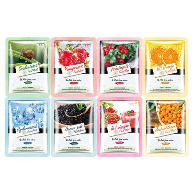 China Custom Organic Hydrating Hydrating Face Mask Moisturizer YANMEI Plant Natrual Sheet Mask Best Skin Care Facial Fruit for sale