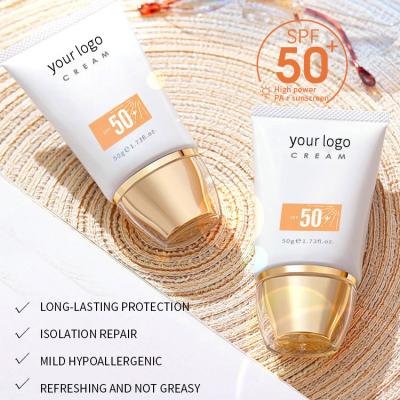 China Sunscreen Wholesale Private Label Sunblock Natural Organic Body And Face Moisturizing SPF 50 Sunscreen for sale