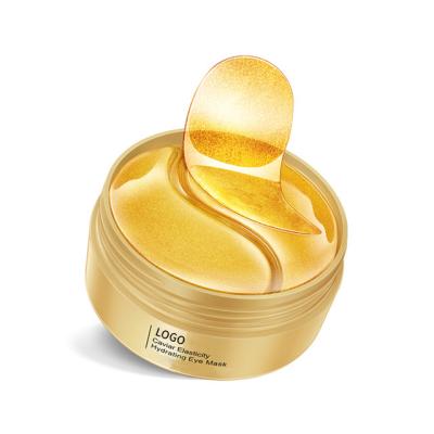 China Private Label Golden Caviar Extract Nourishing Collagen Brighten Dark Circles Moisturizing Hydrogel Eye Patch Mask for sale