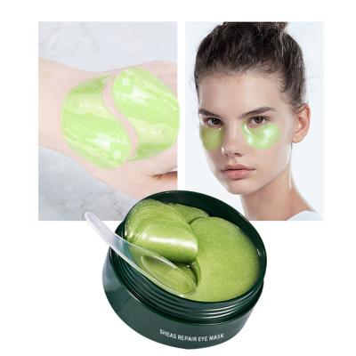 China OEM Vegan Custom Natural Dark Avocado Collagen Hydration Circles Puff Under Eye Gel Patches Eye Pads for sale