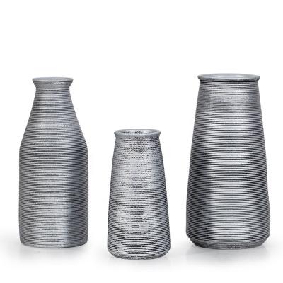 China Cement Vase Minimalist GuYao Home Decoration Style New Round Vase Ceramic Color Ceramic Vase for sale