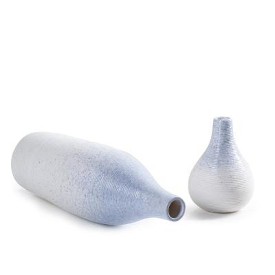 China Minimalist GuYao Moonlight Vase Furniture Decoration Blue Ceramic Flower Vase for sale