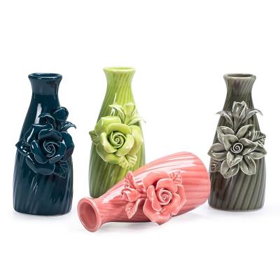 China GuYao Handmade Aromatherapy Floral Ceramic Vases Melts Warm Home Decor Gifts With Essential Oils At Yoga Spa for sale