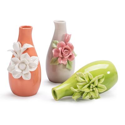 China Handmade GuYao Aromatherapy Essential Oil Floral Unique Ceramic Diffuser Bottle Tubular Cane Diffuser Bottle for sale