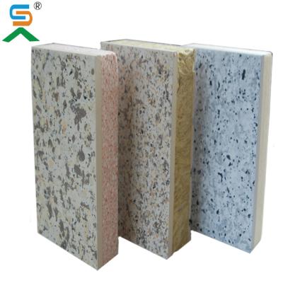 China Exterior Nonmetal Decorative High Density Panels EPS Cement Sandwich Wall Panel for sale