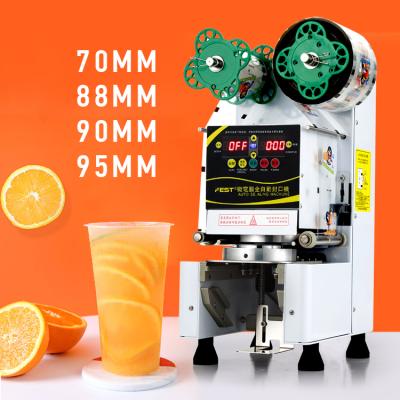 China Automatic Food FEST Cup Sealing Machine Sealer For Automatic Boba Tea Cup Sealing Machine Price for sale