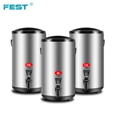 China Drink bottle FEST 8L milk tea barrel boba tea equipment bucket juice coffee milk tea warmer barrel insulated for sale