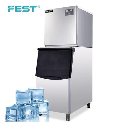 China Hotels FEST factory stainless commercial cube ice machine for bar cube ice maker 400kg/24hr for sale