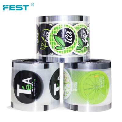 China FEST PP Moisture Proof Cup Machinery Plastic Foil Bubble Tea Cup Sealer Film Sealer Roll Customized for sale