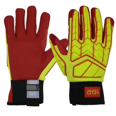 China HANDLANDY Impact Resistant Cut Level 5 Firm Grip Heavy Duty Industrial Gloves With TPR Protection Oil And Gas Resistant Safety Gloves for sale