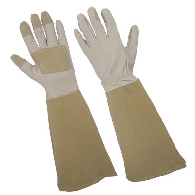 China Long Sleeve HANDLANDY Winter Garden Glove Long Cuff Leather Gardening Gloves, Custom Ladies Garden Gloves for sale