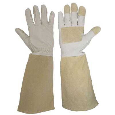 China HANDLANDY Long Sleeve Long Leather Garden Gloves Work Home Long Ladies Gardening Gloves Rose Pruning Gloves for sale