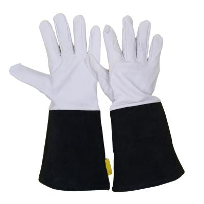 China HANDLANDY Anti-Slip Hot Sale Goatskin Split Lash Welding Gloves Leather Working Gloves For Women Men for sale