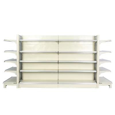 China 5 Layer Single Side Supermarket Shelf Supermarket Shelves Steel Wall Shelf Makeup Hypermarket Supermarket Equipment Gondola Shelving for sale