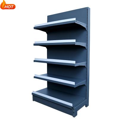 China 5 layers single steel supermarket shelf side factory direct sales racks stand sales shelving display rack supermarket shelf for sale