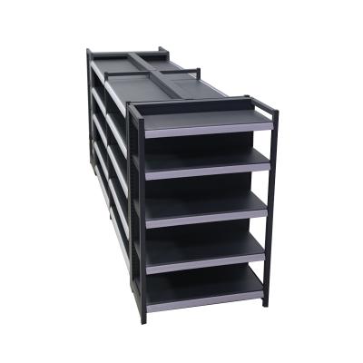 China 5 Layers Heavy Duty Cold Rolled Steel Supermarket Shelf Single Side Rack Gondola Supermarket Shelf For Retail Store for sale