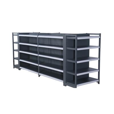 China 5 Layer Supermarket Shelf Supplier Single Side Gondola Display Rack Grocery Store Use Shelves For Sale for sale