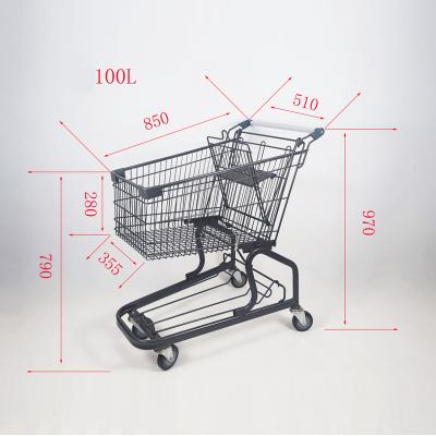 China Newest Shopping Cart Durable Foldable Aluminum Alloy Shopping Cart With Wheel for sale