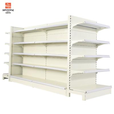 China 5 Layer Single Hardware Supermarket Shelf Side Corner Store Hypermarket Equipment Shop Shelf Gondola Shelving Whole Shelving for sale