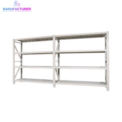 China Large Supermarkets Adjustable Powder Coated Light Metal Industrial Boltless Storage Work Van Shelves For Shops for sale