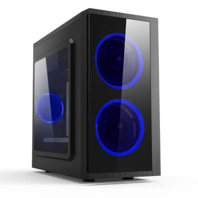 China With Acrylic Fan Front Panel With LED Micro ATX Case Fan Case PC Chassis ATX Cabinet Desktop Micro ATX Case for sale