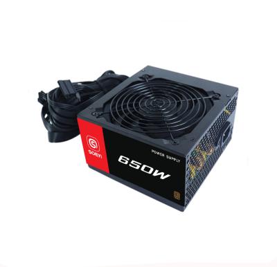 China Soeyi OEM Cast Iron 12v 650w ATX Coated Power Supply Cable And Desktop Cheap Black Plate for sale