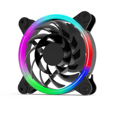 China Computer Case 120mm Desktop 12V Case Fan Led RGB Case Gaming Fan With RF Remote Control And Control Board for sale