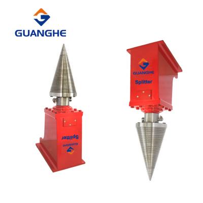 China Forestry Hydraulic GH Auger Cone Log Splitter For Excavator Skid Steer Backhoe Loader for sale